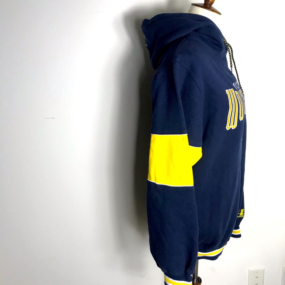 Michigan Wolverines Embroidered Navy Sweatshirt - Picture 3 of 6